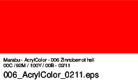 Marabu Acryl Color, Zinnoberrot 006, 100 ml