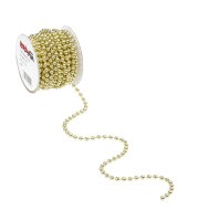 Perlenkette gold, 6 mm, Rol. à 10 m
