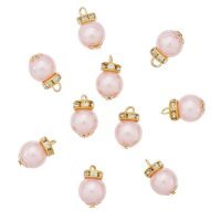 Christbaumkugeln ca. 1 cm, rose, Btl. 10 St.