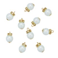 Christbaumkugeln ca. 1 cm, eisblau, Btl. 10 St.
