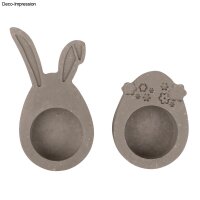 Silikon Gießform "Happy Egg", 14,5x26x2cm, 4 Formen, Box 1Stück