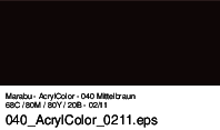 Marabu Acryl Color, Mittelbraun 040, 100 ml