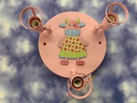 Deckenrondell Berta rose 3-flg