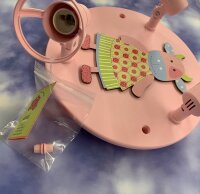 Deckenrondell Berta rose 3-flg