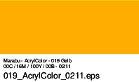 Marabu Acryl Color, Gelb 019, 225 ml