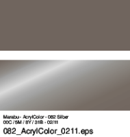 Marabu Acryl Color, Silber 082, 100 ml