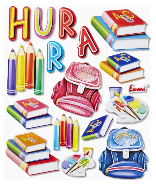 3D Sticker XXL Schule I