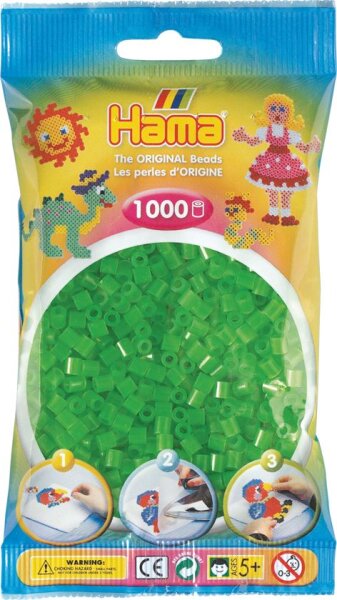 Perlenbtl. 1000 St. neon-grün
