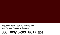 Marabu Acryl Color, Rubinrot 038, 100 ml